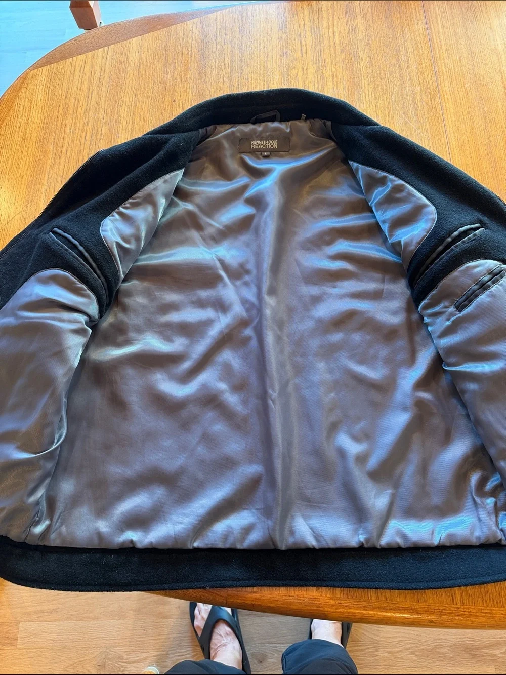 Kenneth Cole Reaction Black Lightweight Zip Jacket